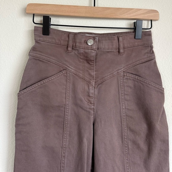 Aritzia Wilfred Free Archer Brown High Rise Straight Leg Jeans - Picture 6 of 12